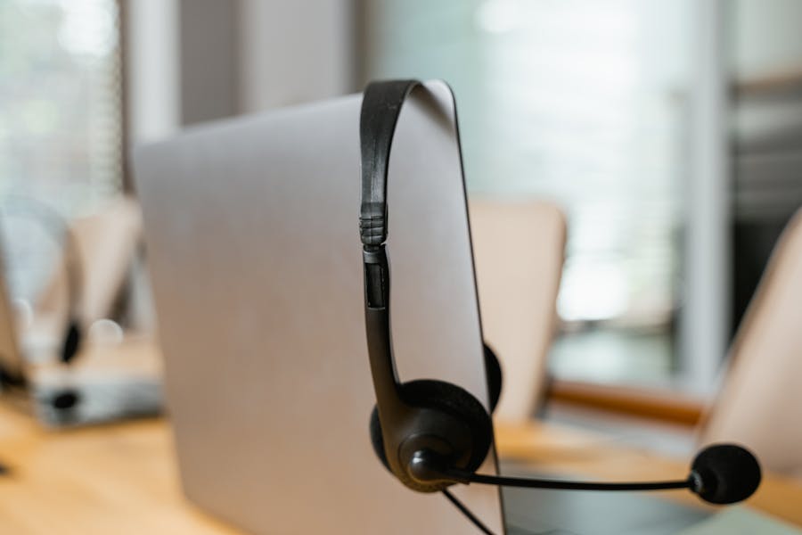 Laptop with headphones