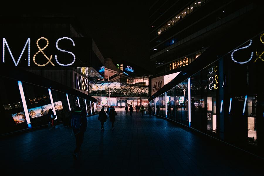 Outside M&S store